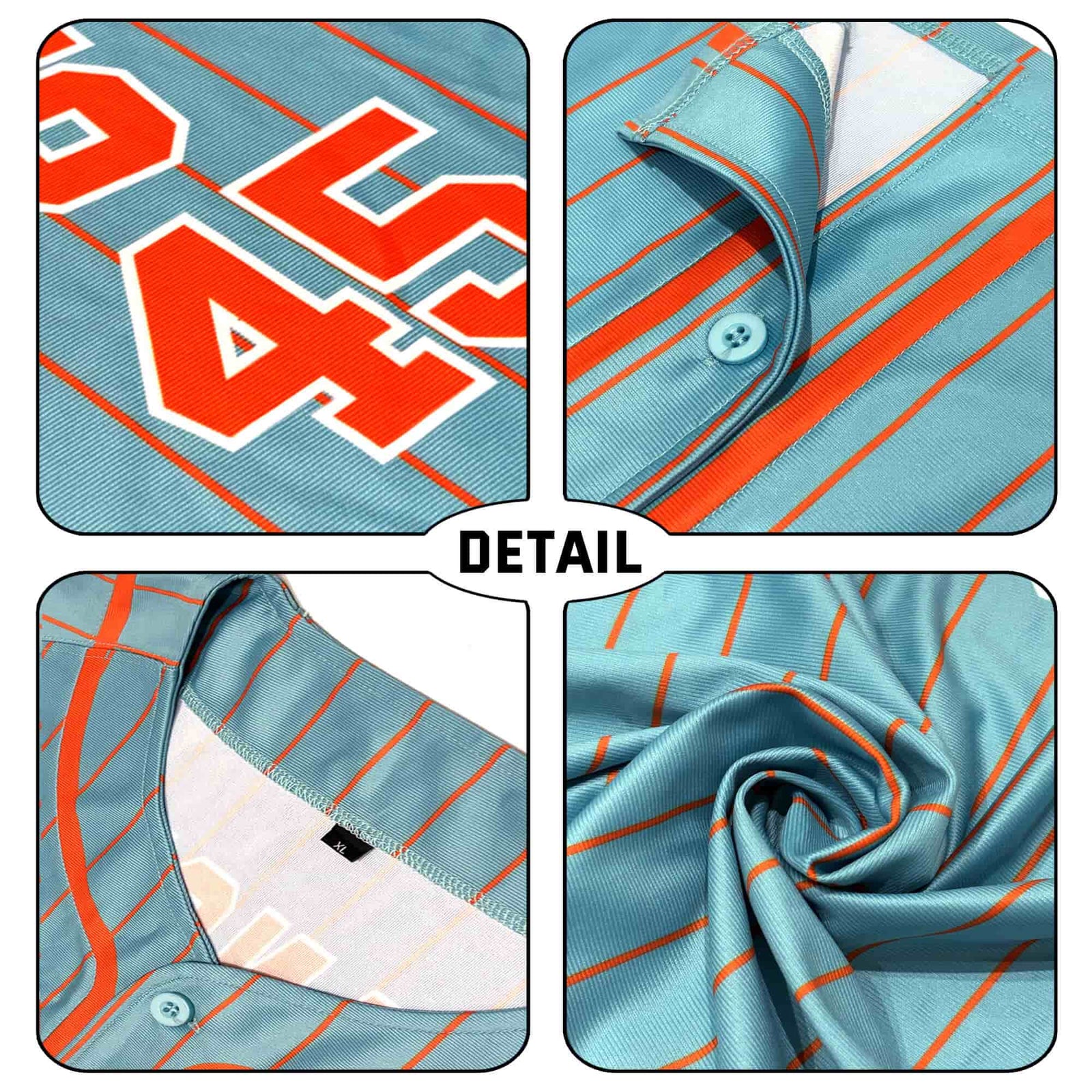 Custom Turquoise Split Baseball Jersey - Personalized Name & Number for Team & Fans