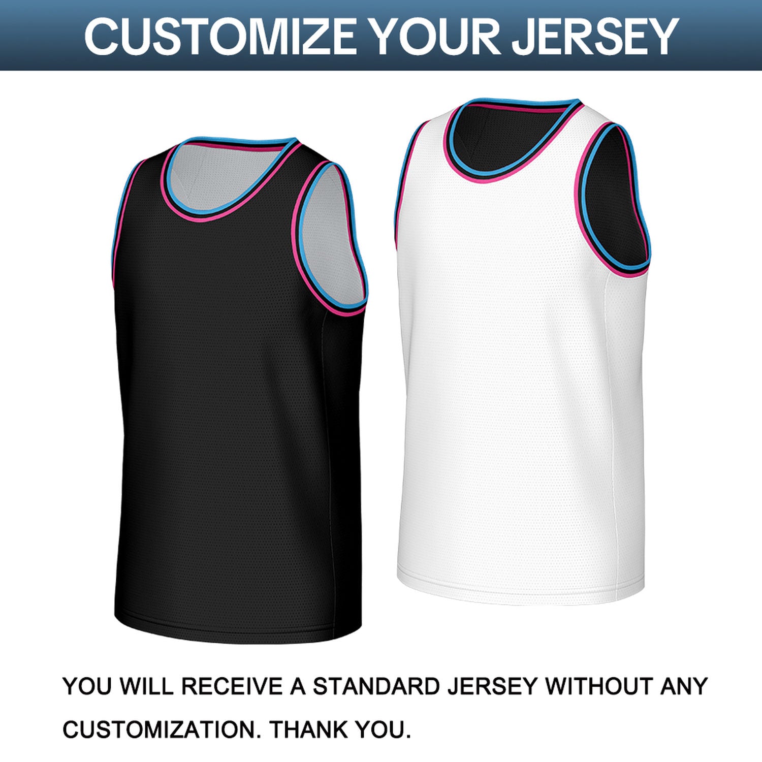 Custom Black & White Reversible Basketball Jersey | Personalized Sleeveless Mesh Jersey for Men Women Youth