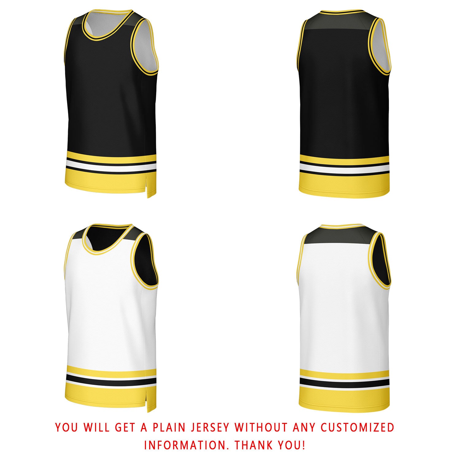 Custom Black & White Reversible Basketball Jersey | Personalized Team Jerseys for Adult & Youth