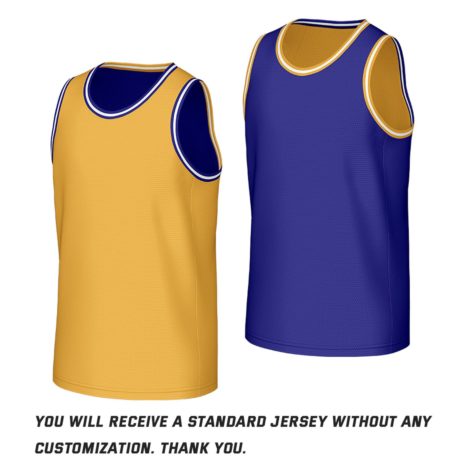 Custom Classic Double Trim Reversible Basketball Jersey Gold & Purple Mesh Team Uniform for Adult Youth