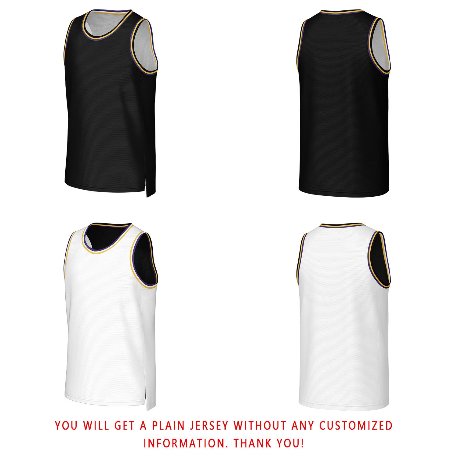 Custom Black & White Reversible Basketball Jersey | Personalized Team Jerseys with Name, Number & Logo