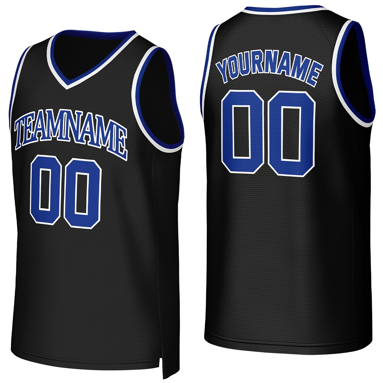 Custom black basketball jersey with logo, personalized name & number, team uniform for men women youth game practice - Vosoli