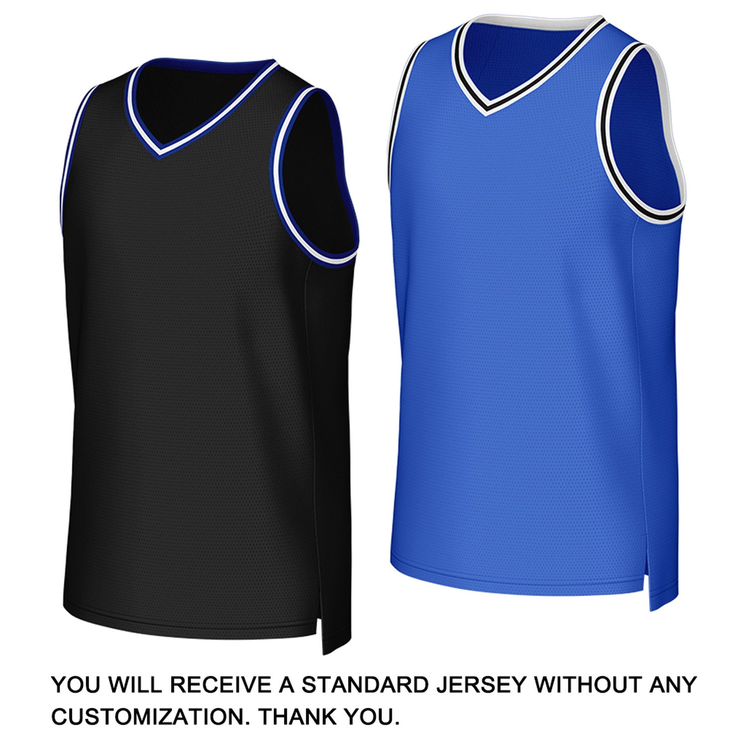 Custom Black & Blue Reversible Basketball Jersey | Personalized Team Uniform