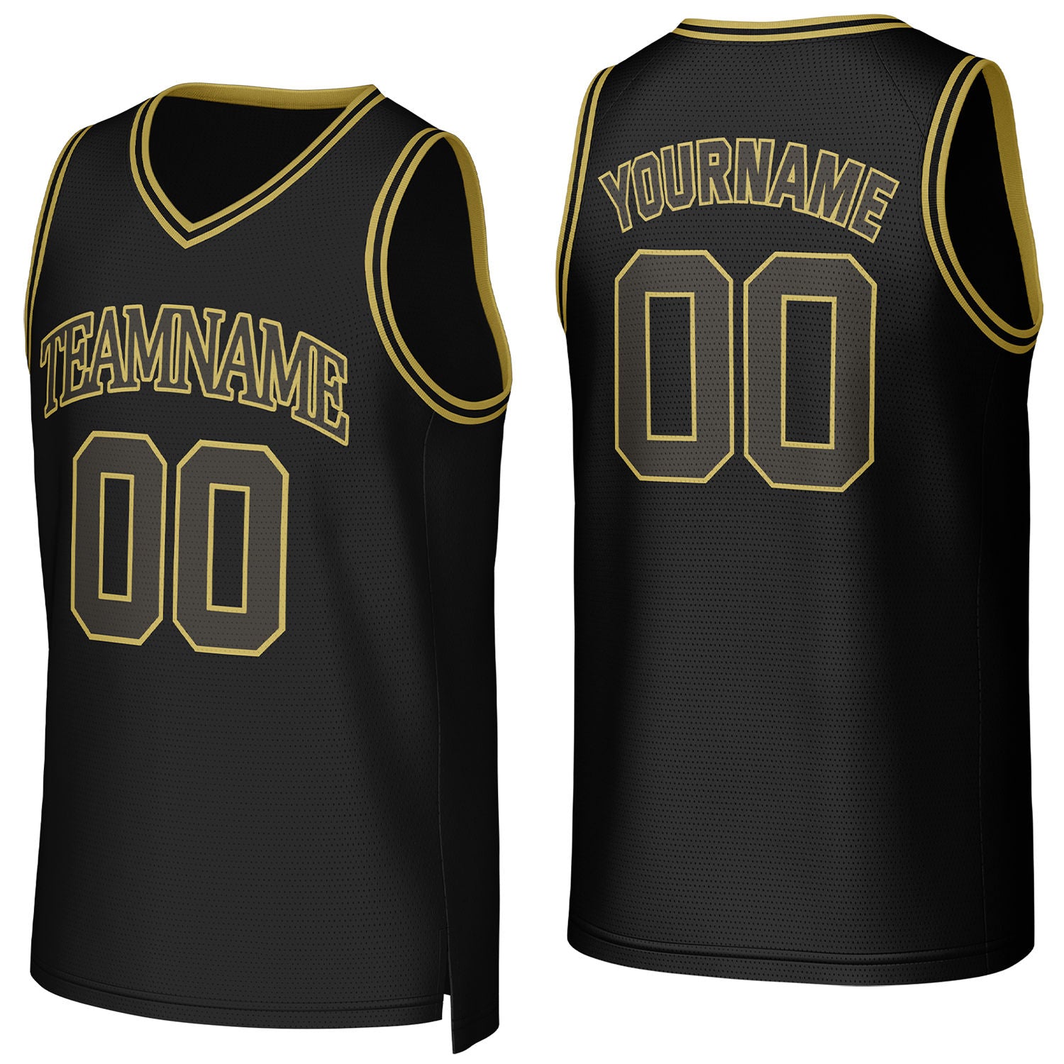 Custom black basketball jersey with logo, personalized name & number, team uniform for men women youth game practice - Vosoli