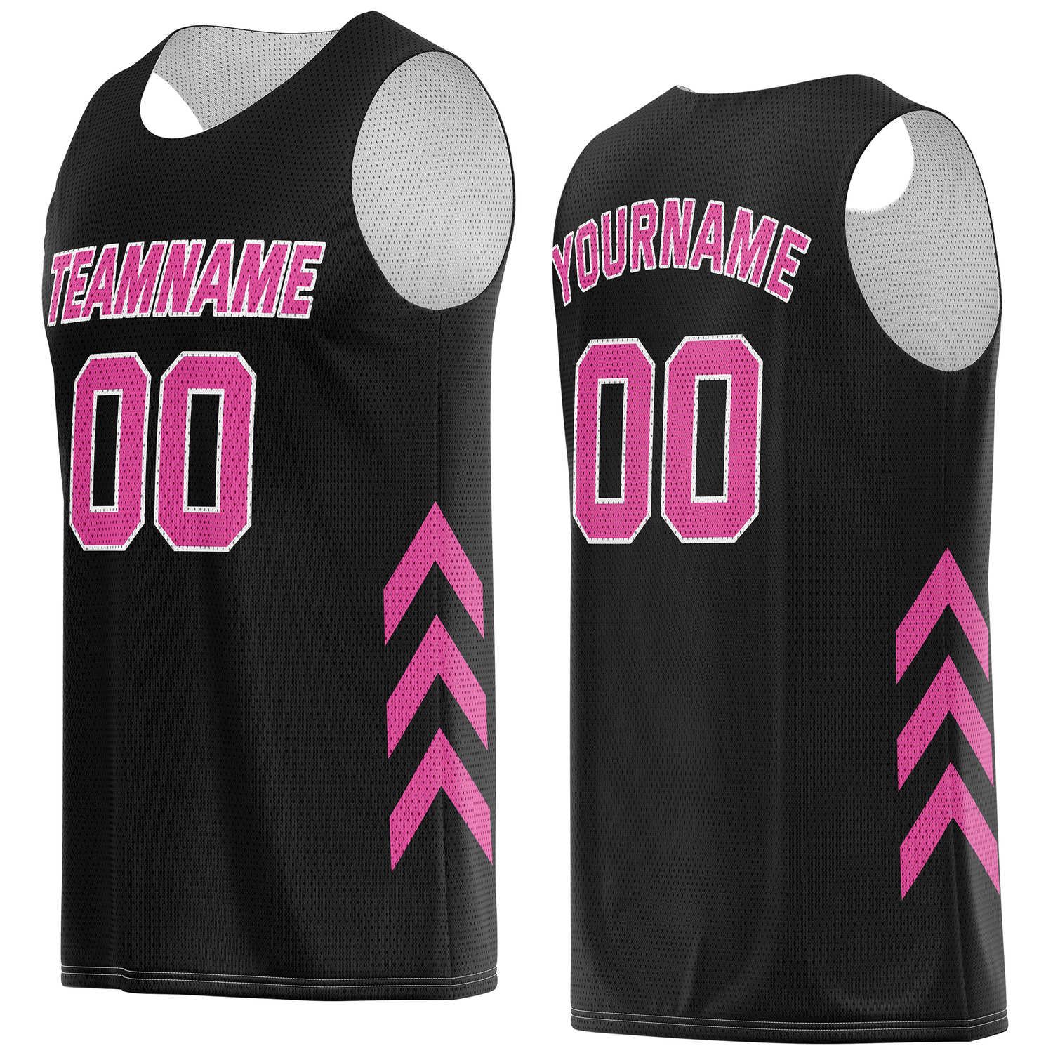 Custom Black & Hot Pink Basketball Jersey | Personalized Team Kit - Vosoli