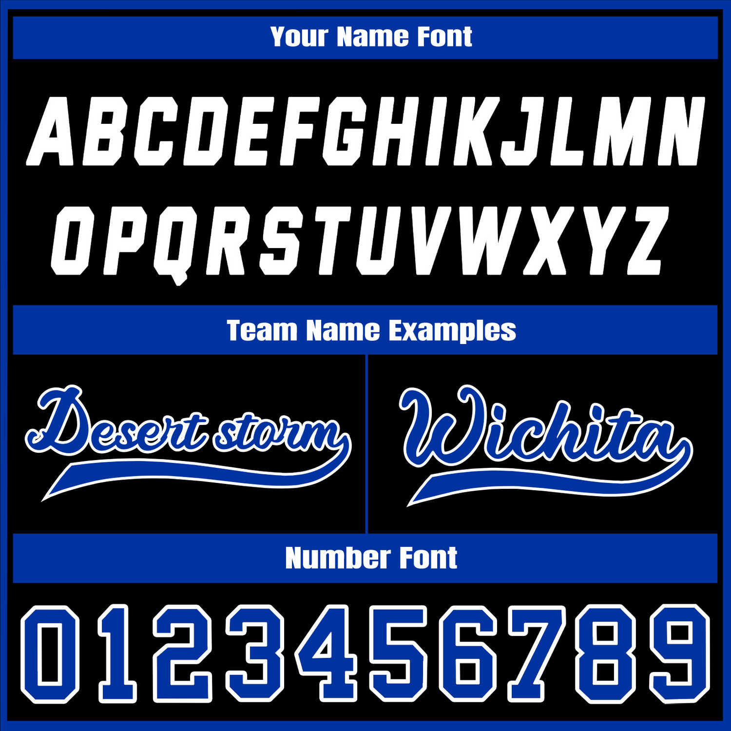 Custom Black & Royal Blue Contrast Sleeve Varsity Baseball Jacket | Personalized Team Name & Number