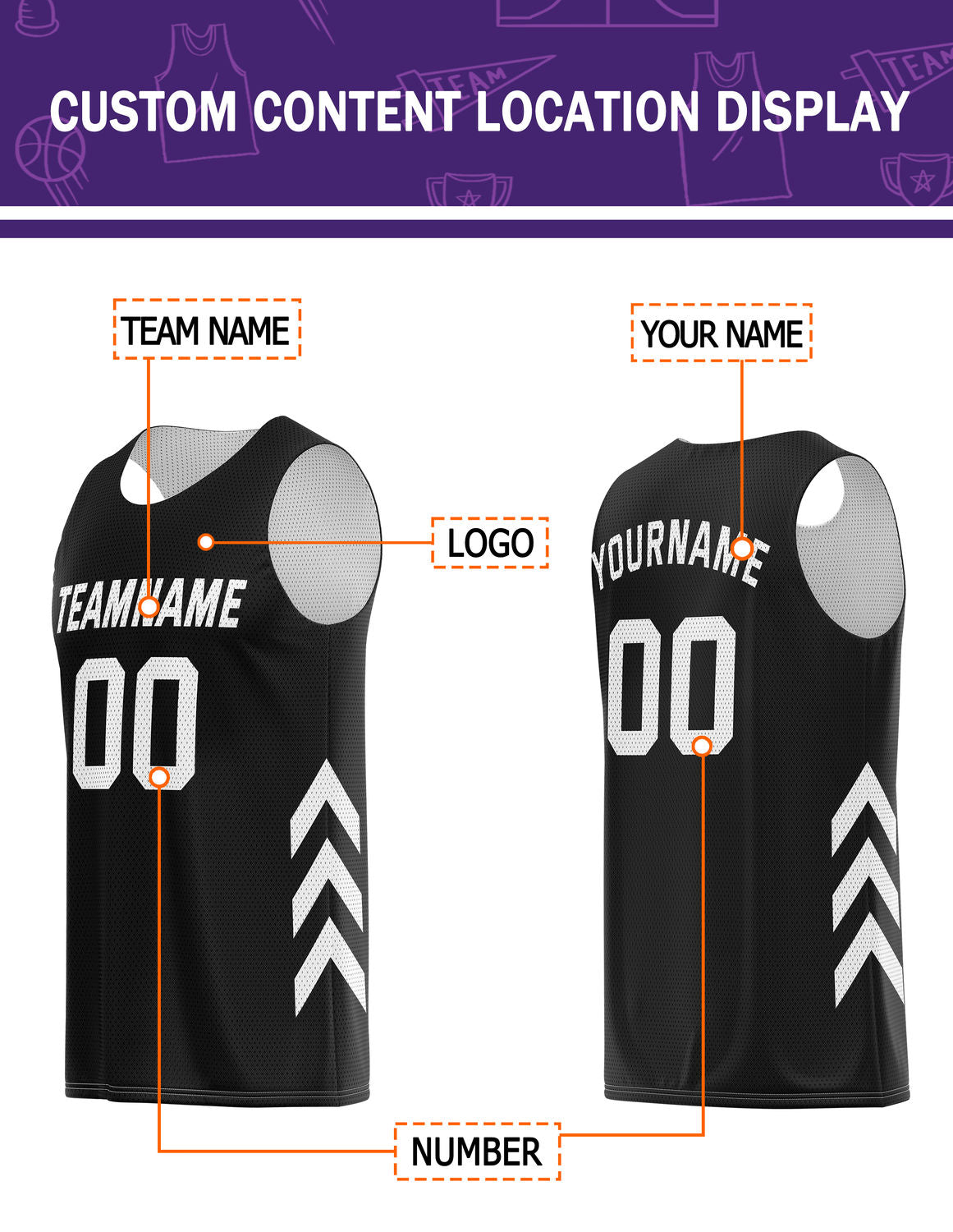 Custom Black & White Basketball Jersey | Personalized Team Kit - Vosoli