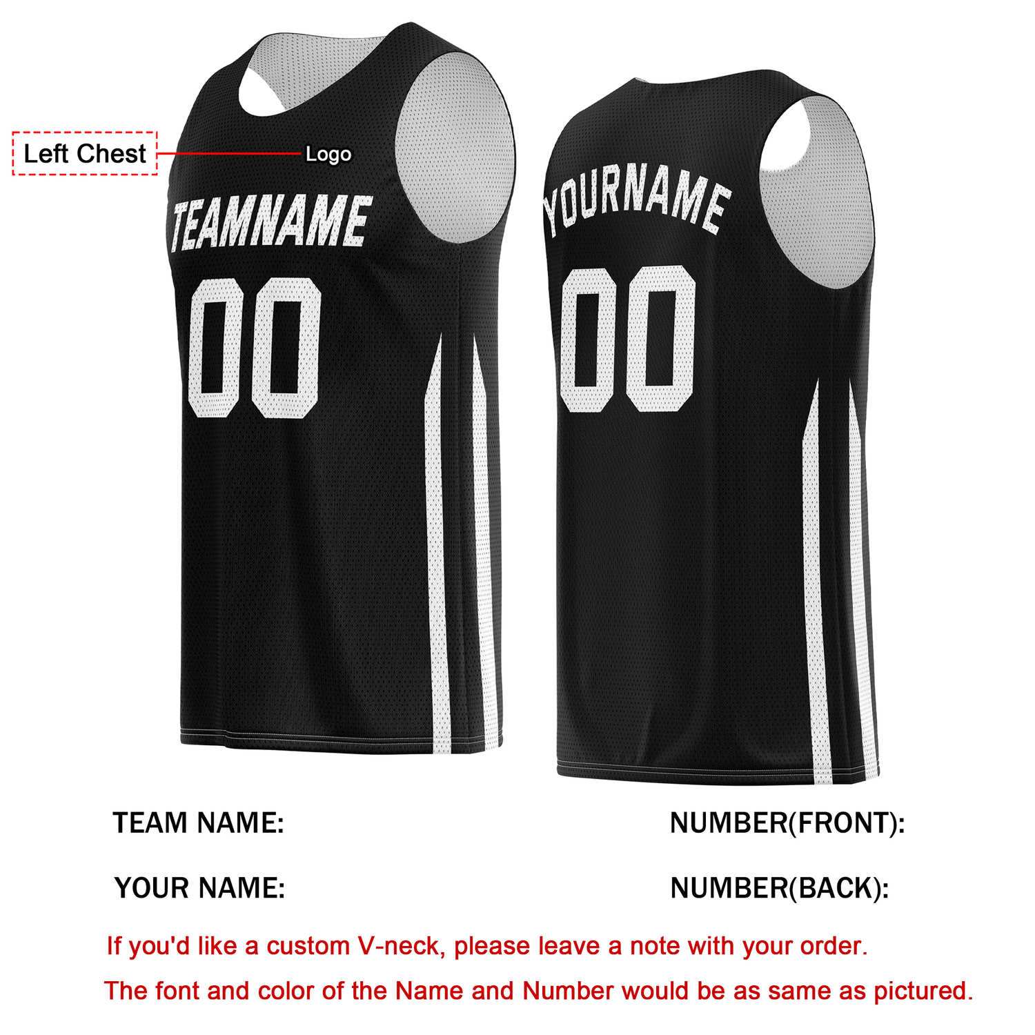 Custom Black & White Stripe Mesh Basketball Jersey | Personalized Team Kit - Vosoli