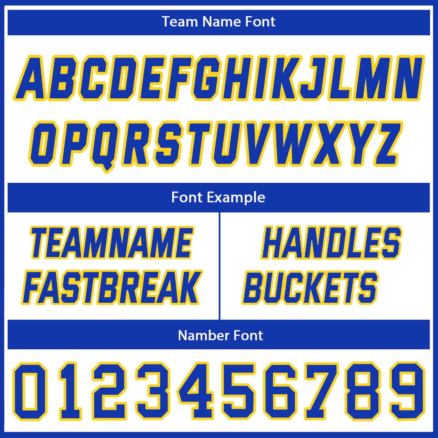 Custom Blue, Gold & White Reversible Basketball Jersey | Personalized Team Name & Number - Vosoli