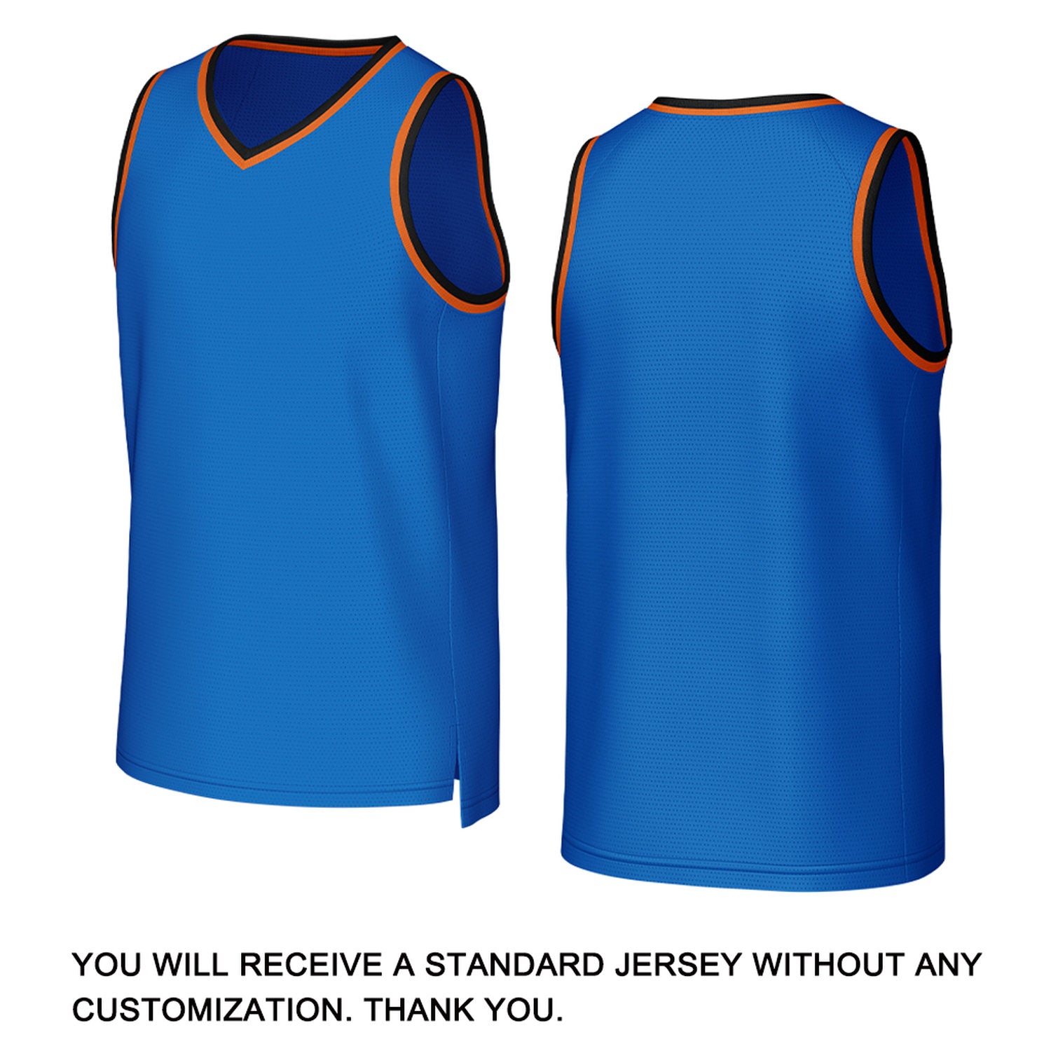 Custom Blue Orange Stitched Basketball Jersey | Personalized Name Number Logo Mesh Sports Jersey