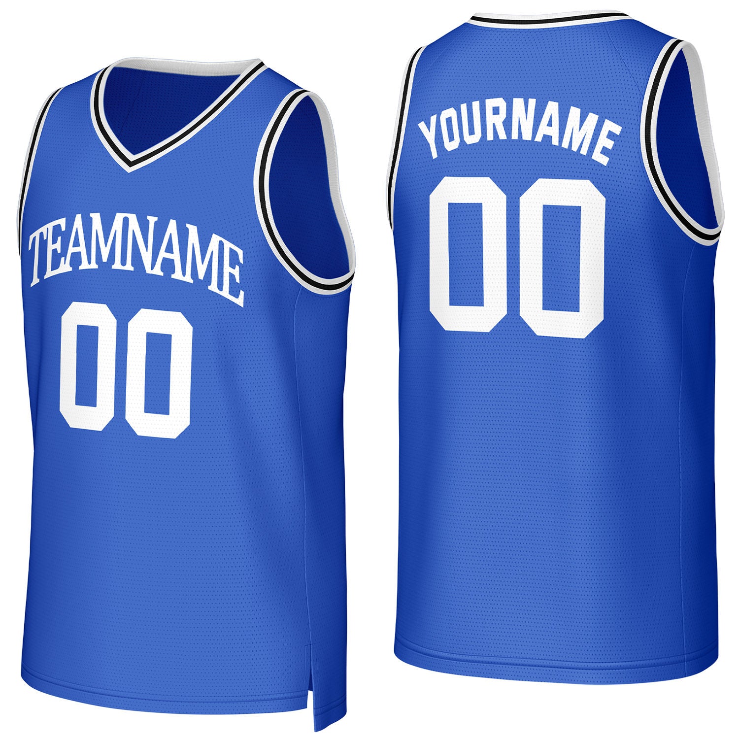 Custom blue basketball jersey with logo, personalized name & number, team uniform for men women youth game practice - Vosoli