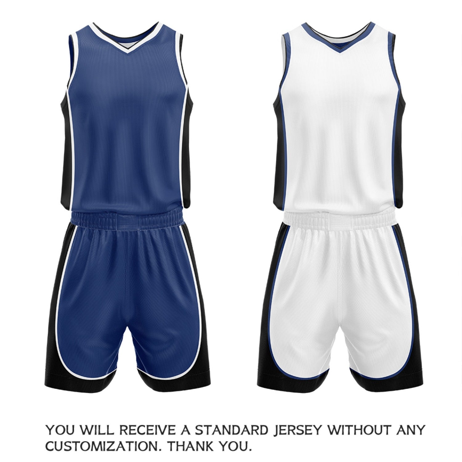 Custom Blue & White Reversible Basketball Uniform Set | Personalized Name Number Sports Jersey Shorts Kit