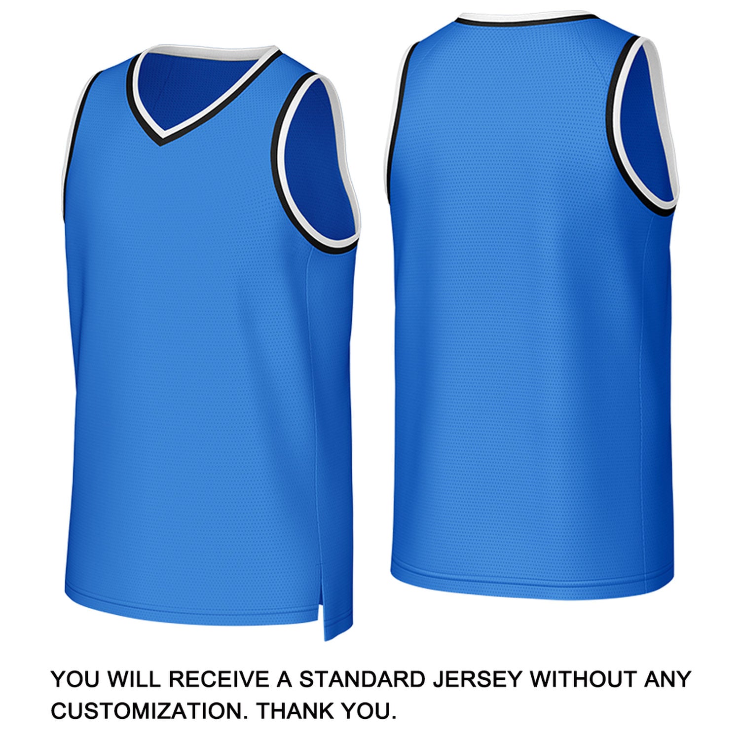 Custom Bright Blue & White Basketball Jersey | Personalized Name & Number Team Uniform