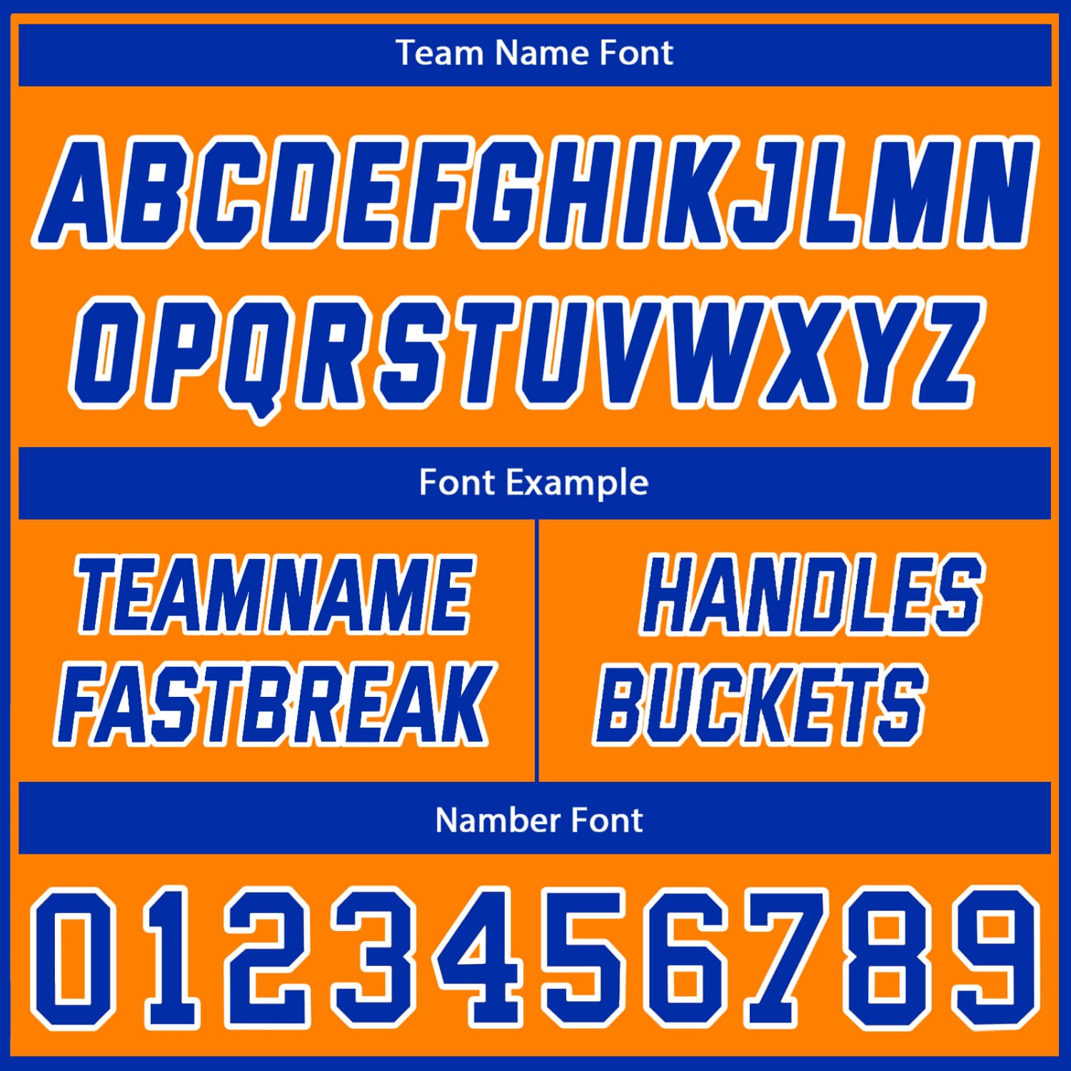 Custom Bright Orange & Royal Blue Basketball Jersey + Shorts Set - Personalized Team Name, Number | Vosoli