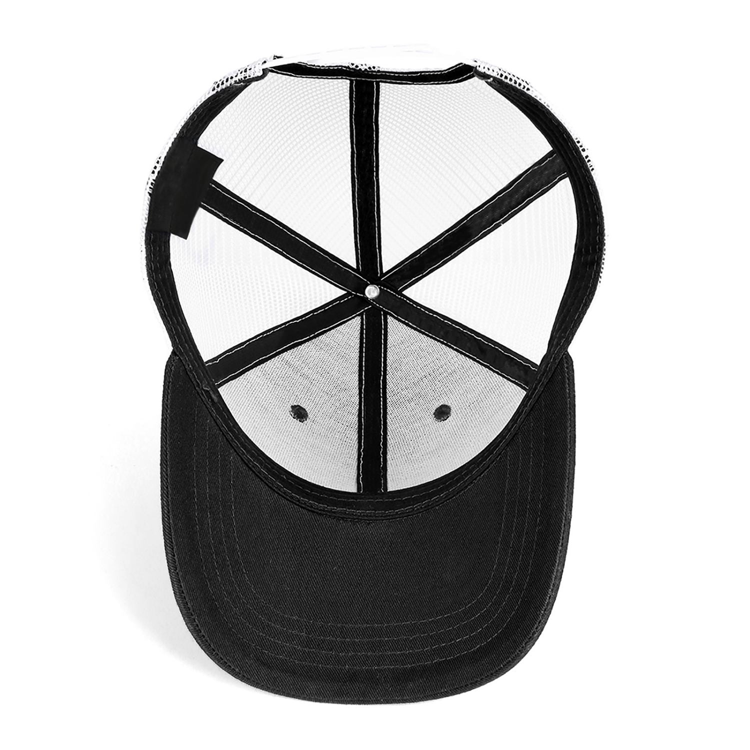 Custom Embroidered or Printed Black Trucker Cap | Breathable mesh cap