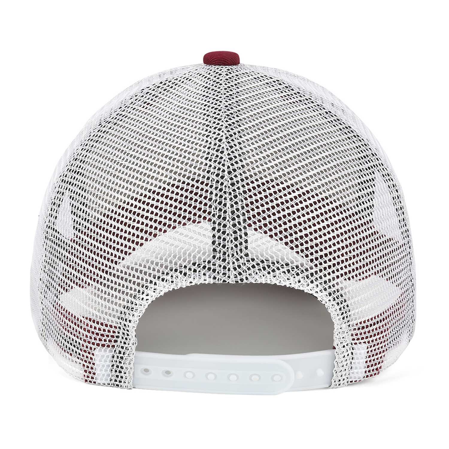 Custom Embroidered or Printed Burgundy Trucker Cap | Breathable mesh cap