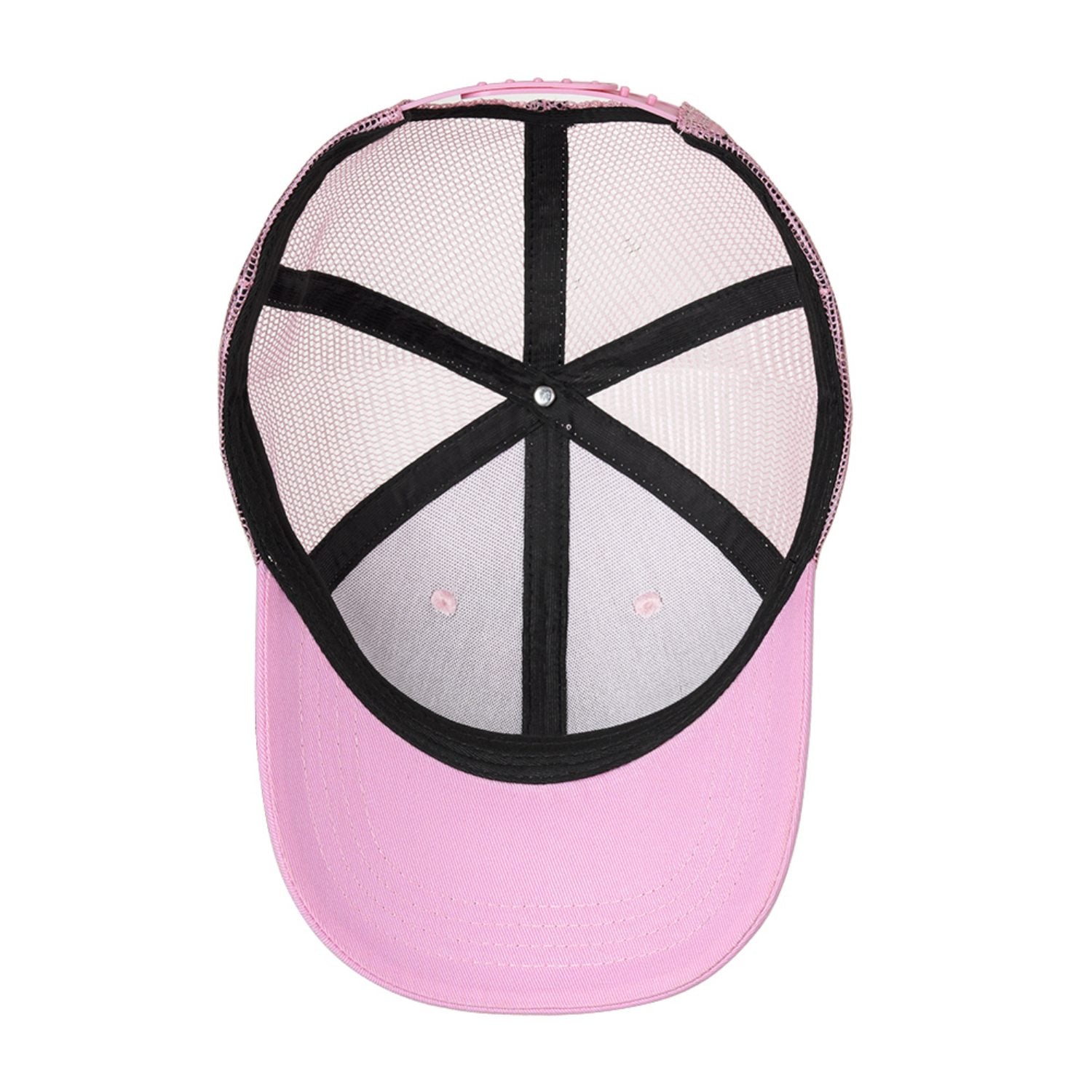 Custom Embroidered or Printed Pink Trucker Cap | Breathable mesh cap