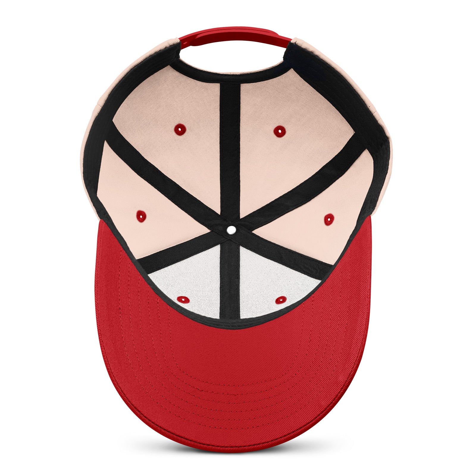 Custom Embroidered or Printed Blush & Red Deep Brim Baseball Cap | Personalized Sport Hat