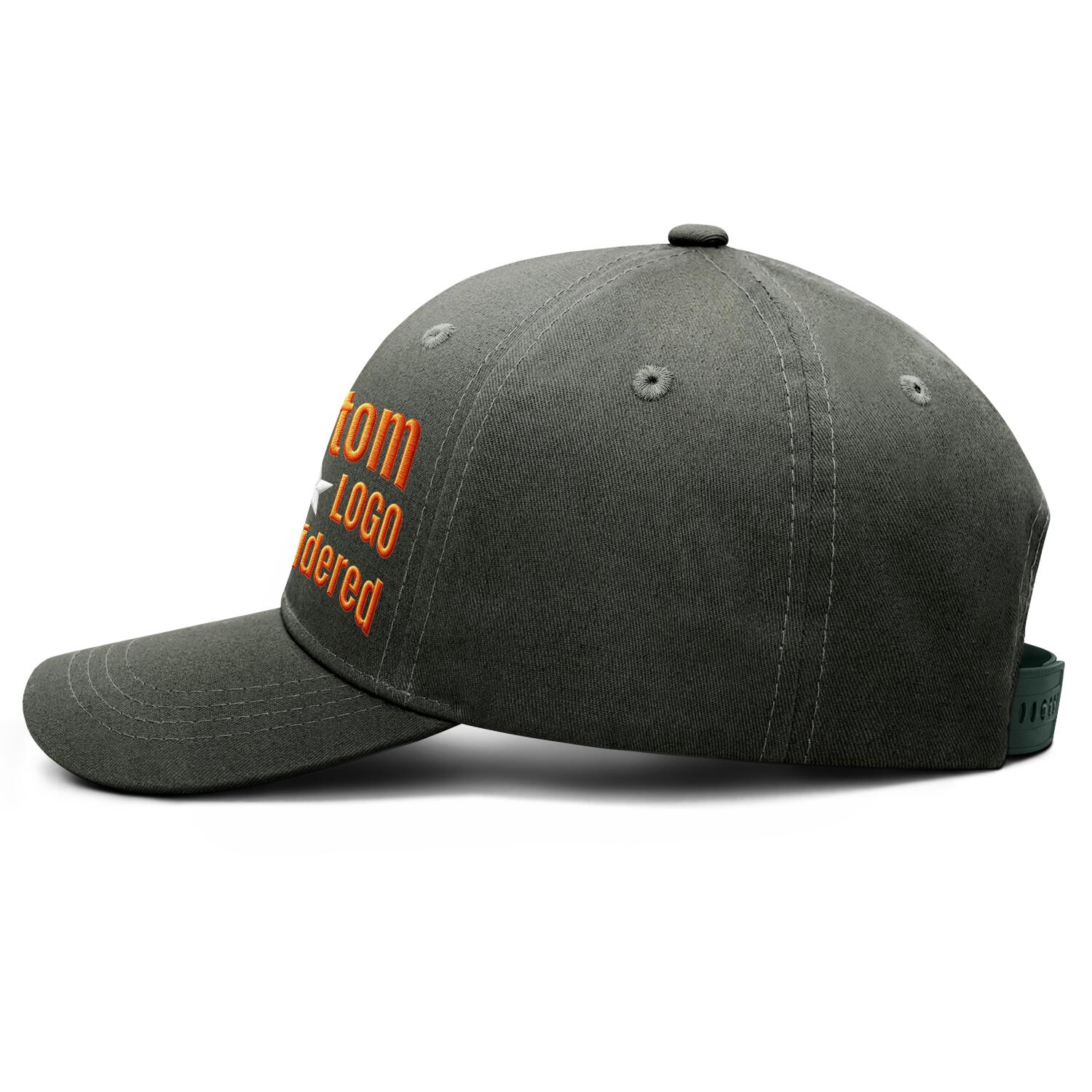 Custom Embroidered or Printed Dark Green Baseball Cap | Personalized Sport Hat