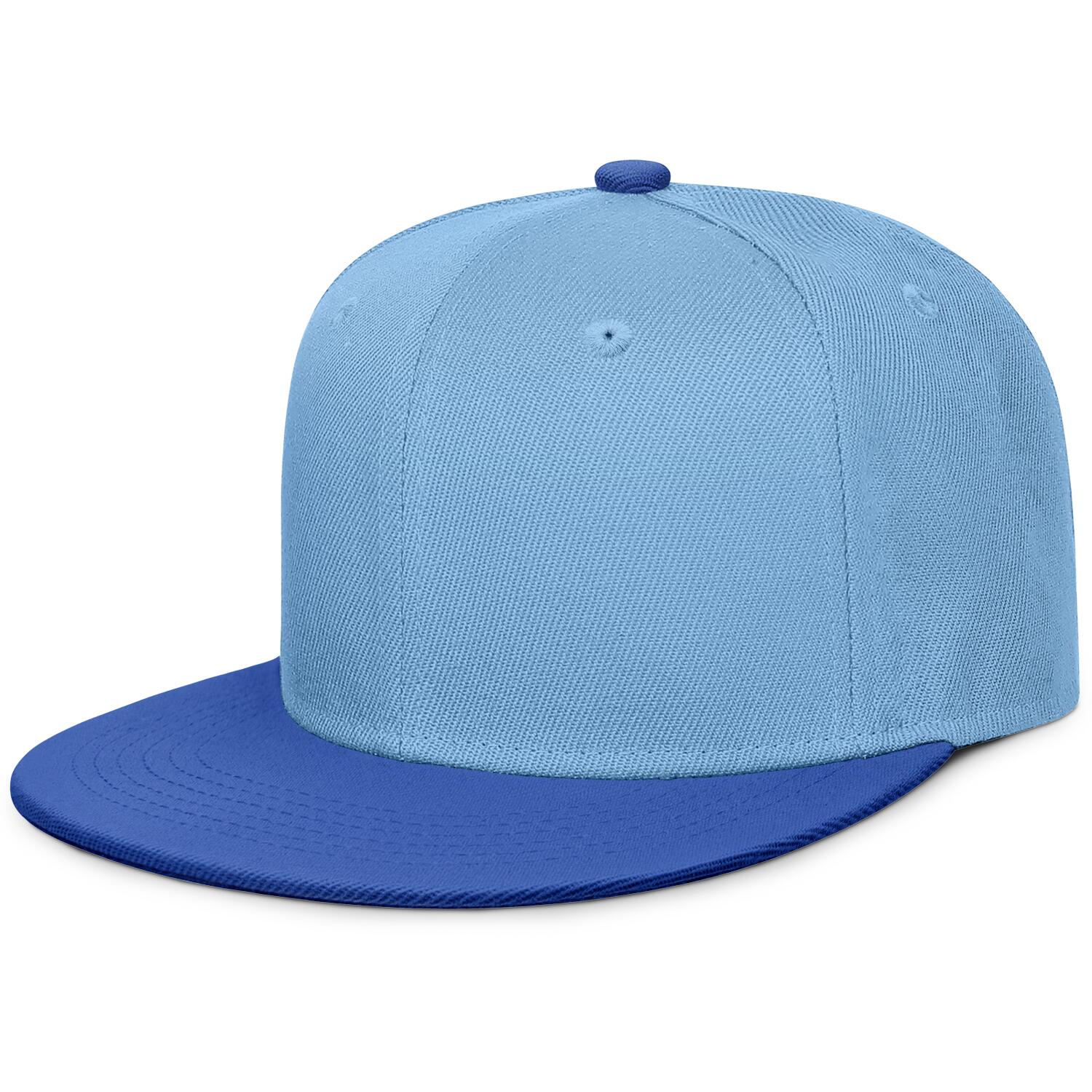 Vosoli Light Blue Flat-Brim Hat - Unisex Personal & Team Custom 3D Embroidery or Print Cap