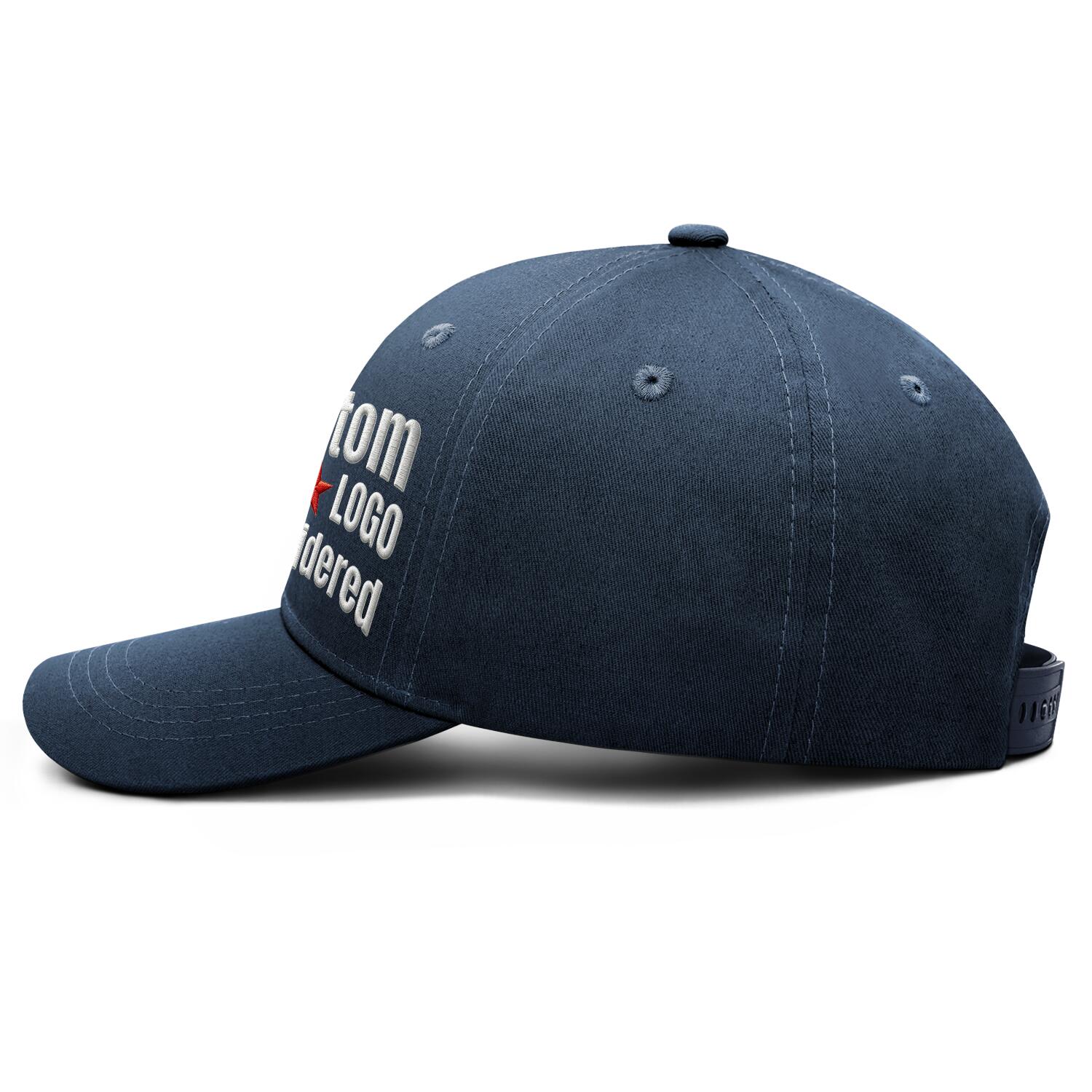 Custom Embroidered or Printed Navy Baseball Cap | Personalized Sport Hat