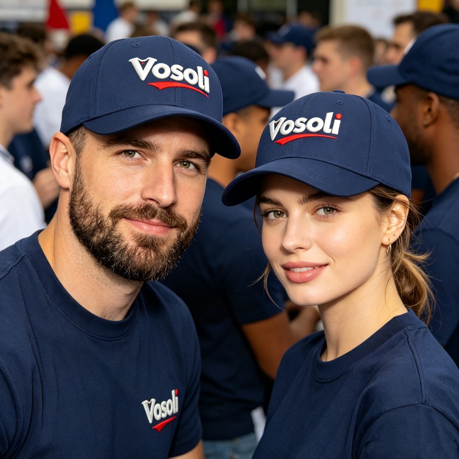 Custom Embroidered or Printed Navy Blue Baseball Cap | Personalized Sport Hat