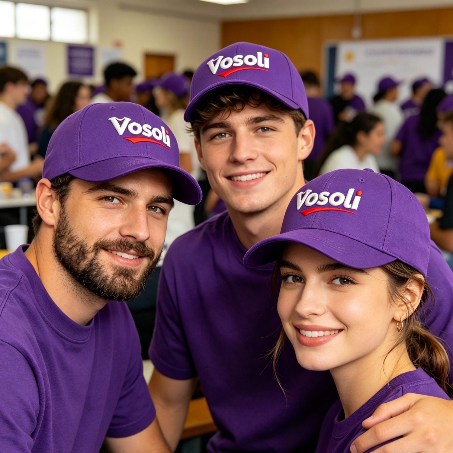 Custom Embroidered or Printed Purple Baseball Cap | Personalized Sport Hat