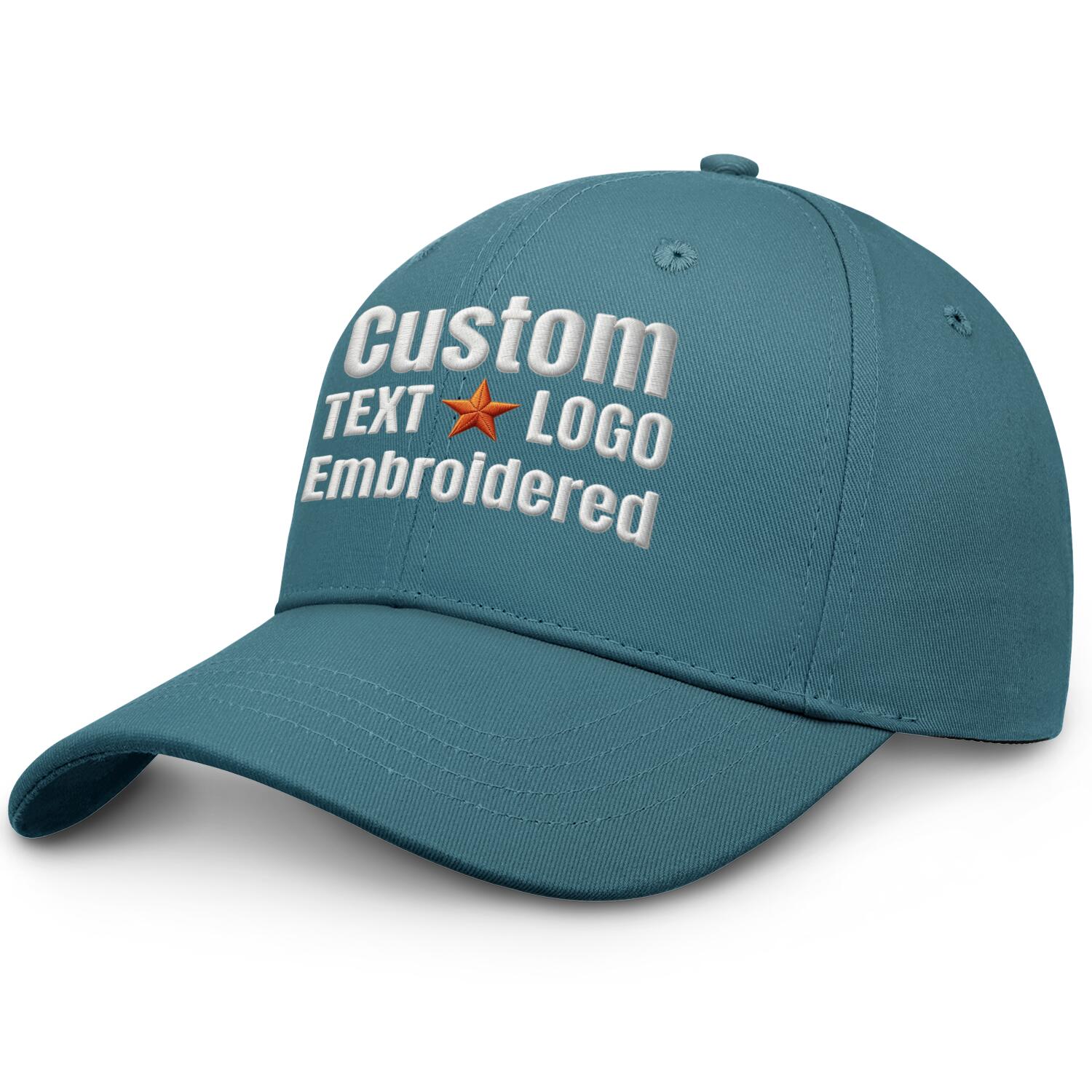 Custom Embroidered or Printed Teal Baseball Cap | Personalized Sport Hat