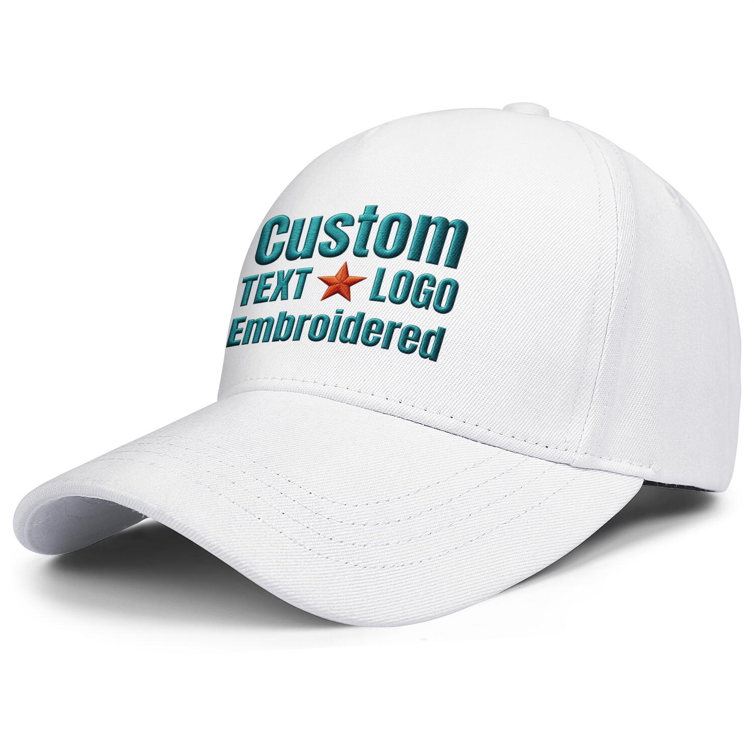 Custom Embroidered or Printed White Baseball Cap | Personalized Sport Hat