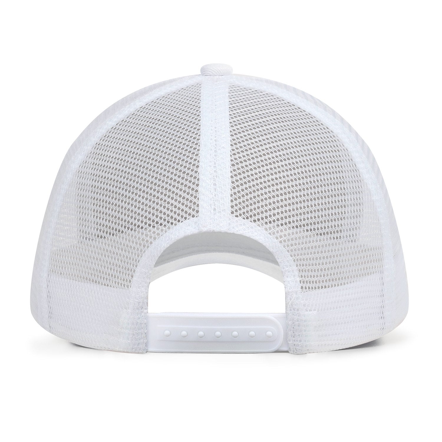 Custom Embroidered or Printed White Trucker Cap | Breathable Mesh Cap