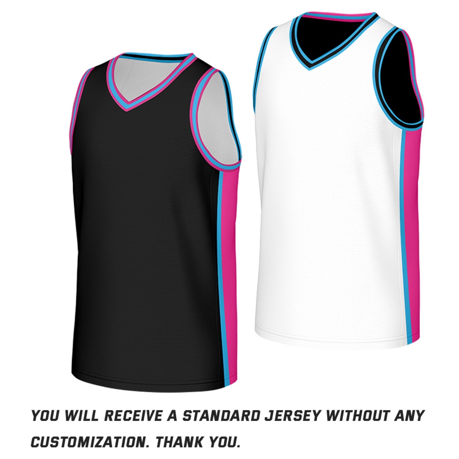Custom Black & White Double Sided Basketball Jersey | Personalized Team Jerseys with Name Number Logo