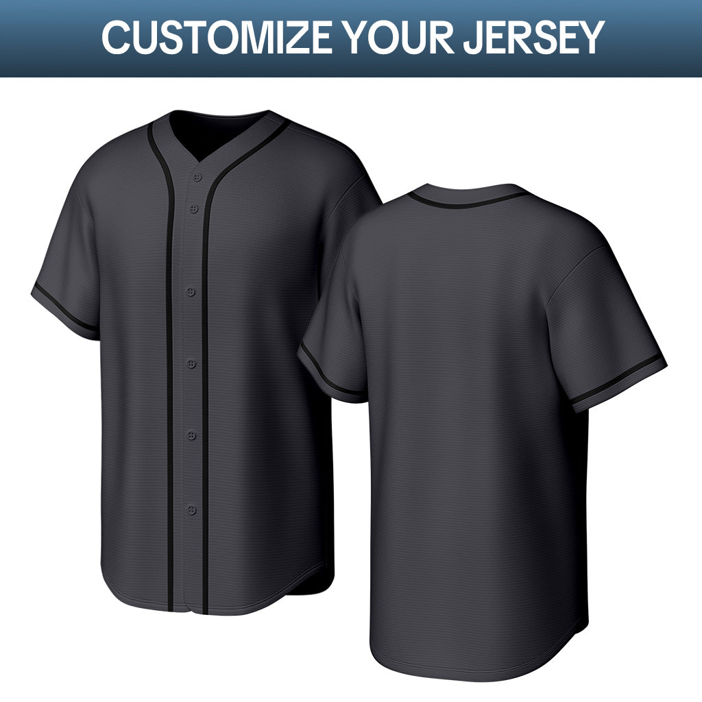 Custom Gray Stitched Baseball Jersey | Personalized Name & Number | Team Uniform