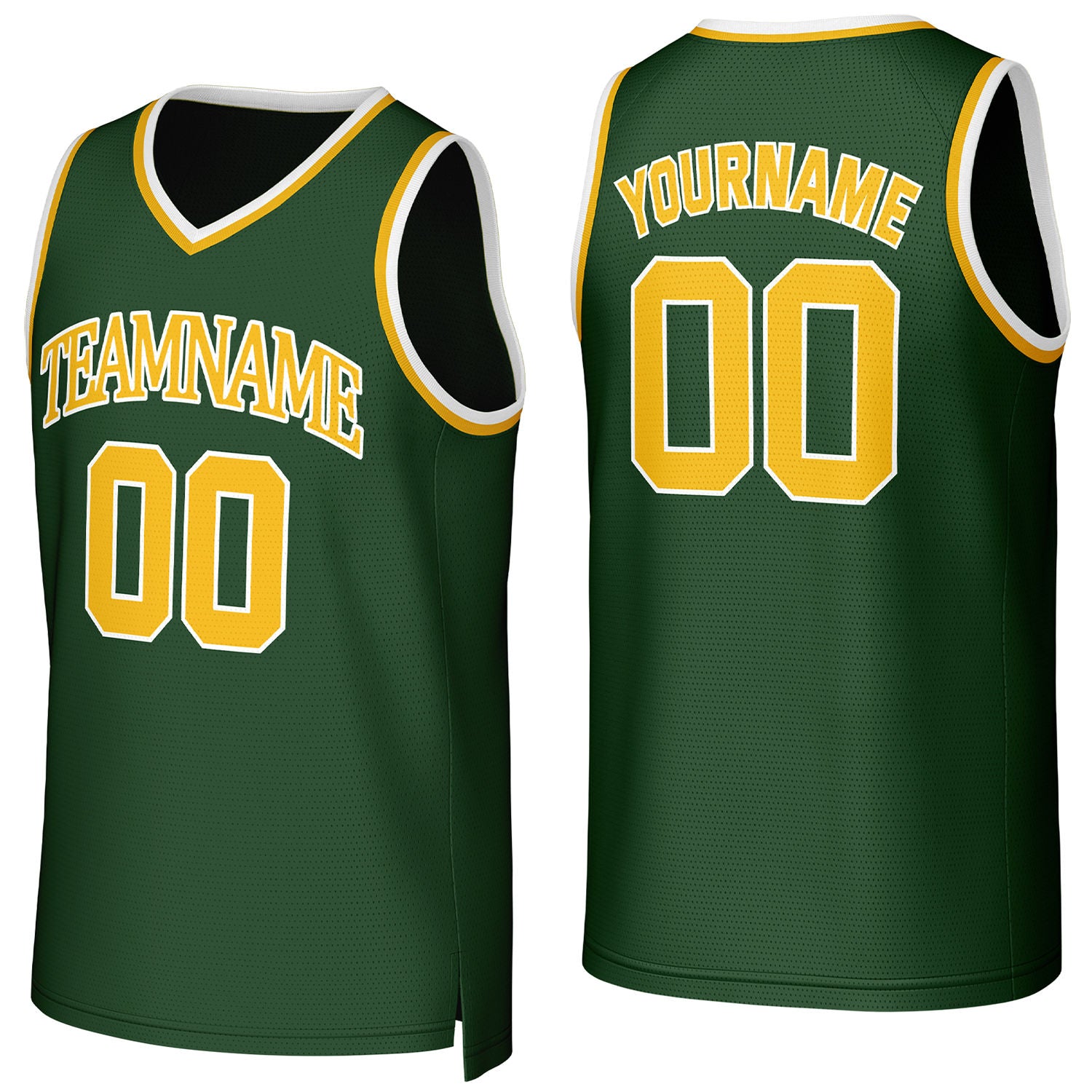 Custom green basketball jersey with logo, personalized name & number, team uniform for men women youth game practice - Vosoli
