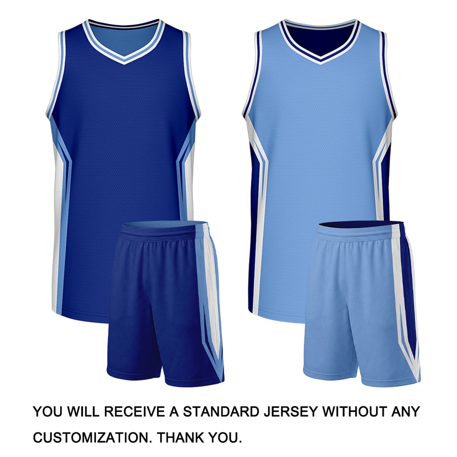 Custom Navy & Light Blue Two Sided Basketball Uniform Set | Personalized Team Uniforms for Adult & Youth
