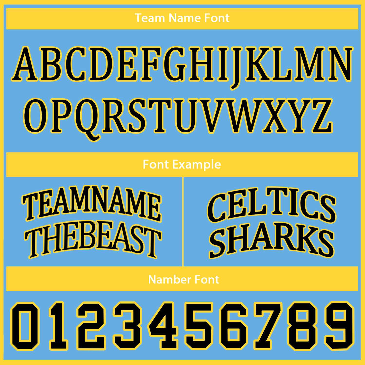 Custom Light Blue Black & Gold Basketball Jersey Set | Personalized Team Uniform | Vosoli