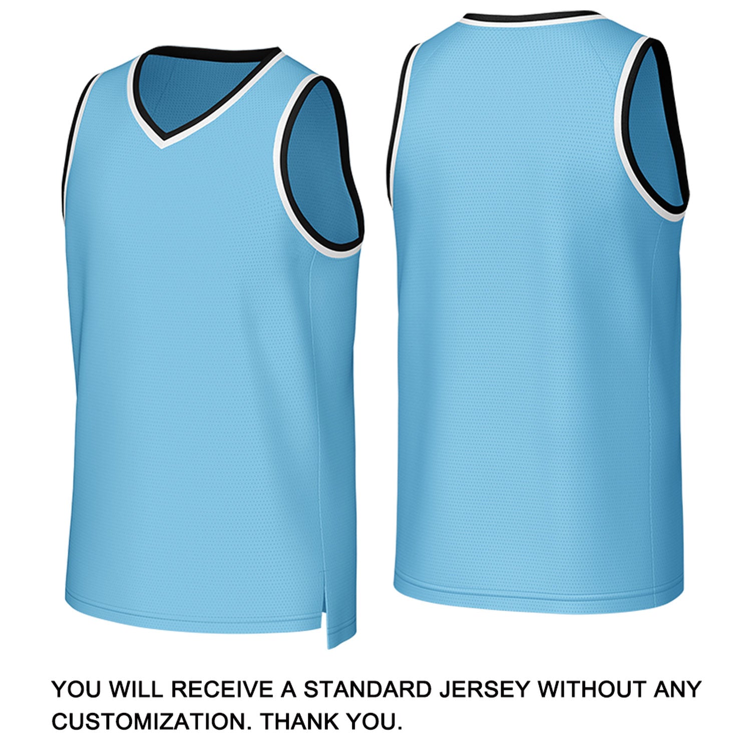 Custom Light Blue & Black Mesh Basketball Jersey | Personalized Team Uniform for youth & adults