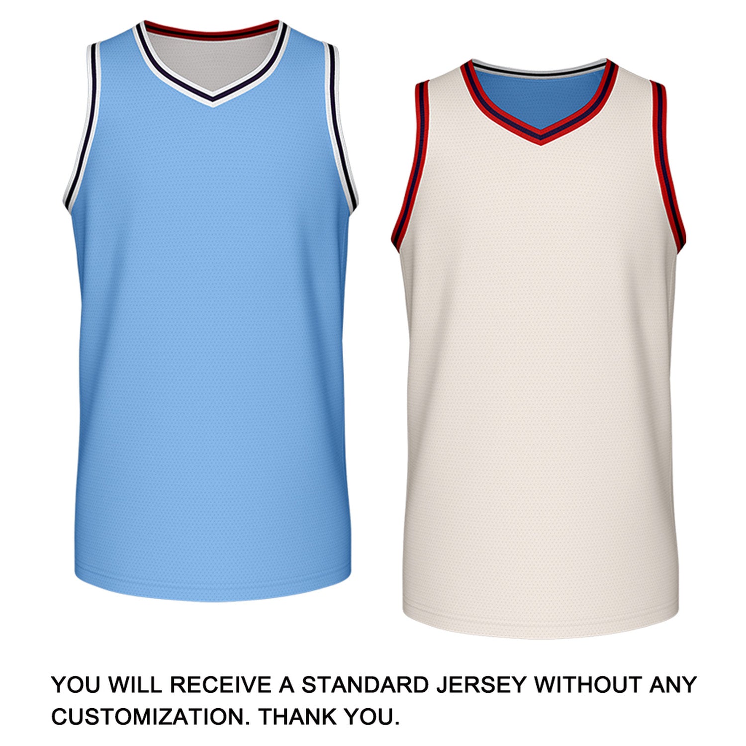 Custom Retro Light Blue & Cream Reversible Basketball Jersey | Personalized Team Jersey | Vosoli