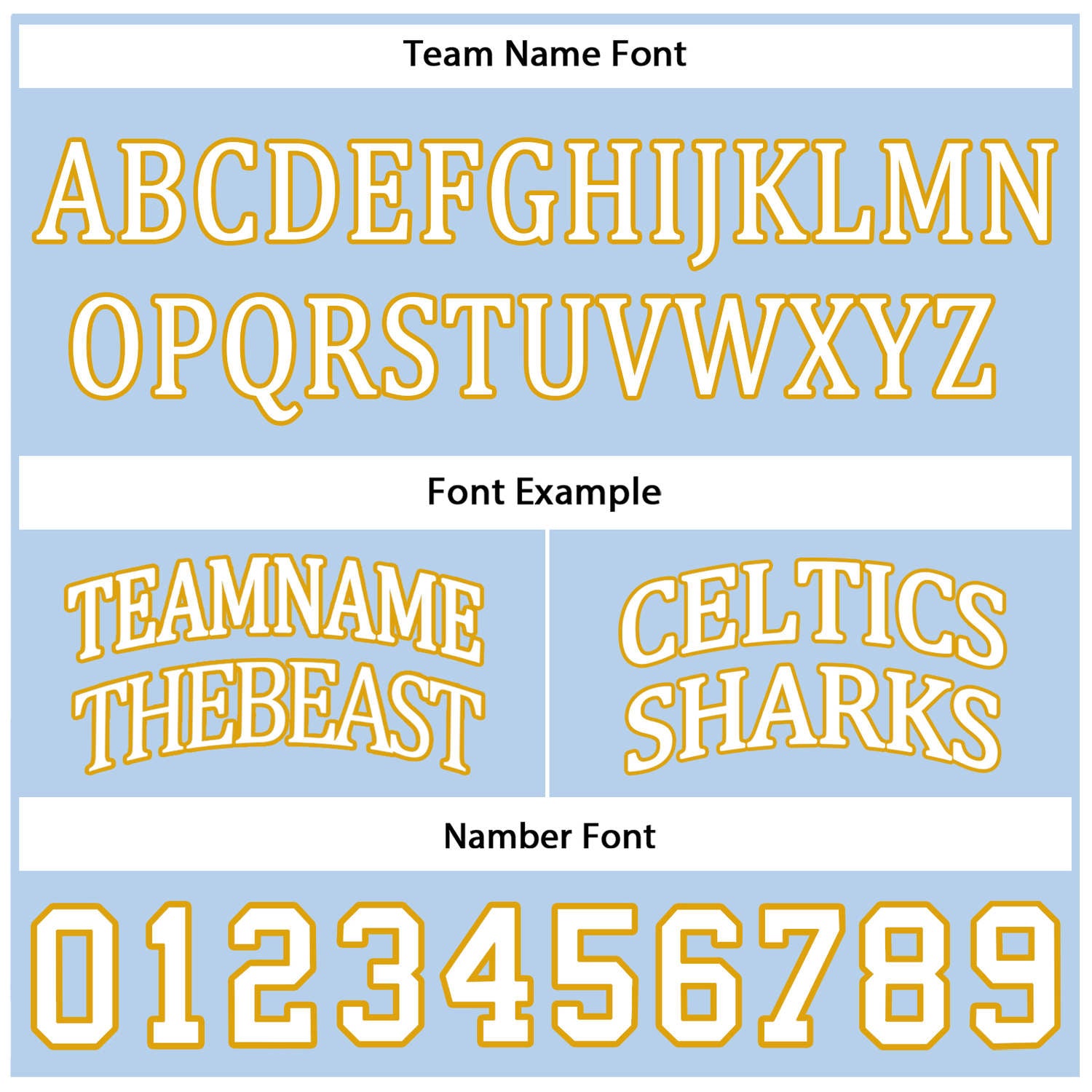 Custom Light Blue & Gold Reversible Basketball Uniform Set | Personalized Team Name & Number - Vosoli