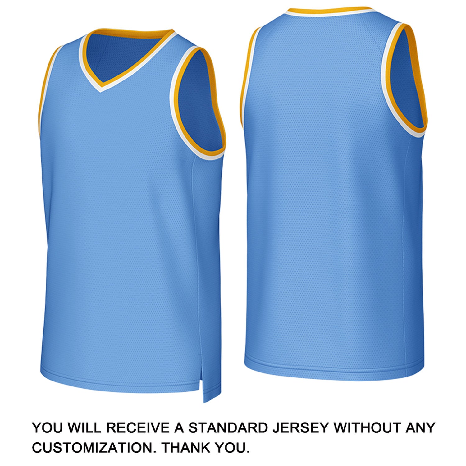 Custom Light Blue & Yellow Mesh Basketball Jersey | Personalized Team Uniform for youth & adults