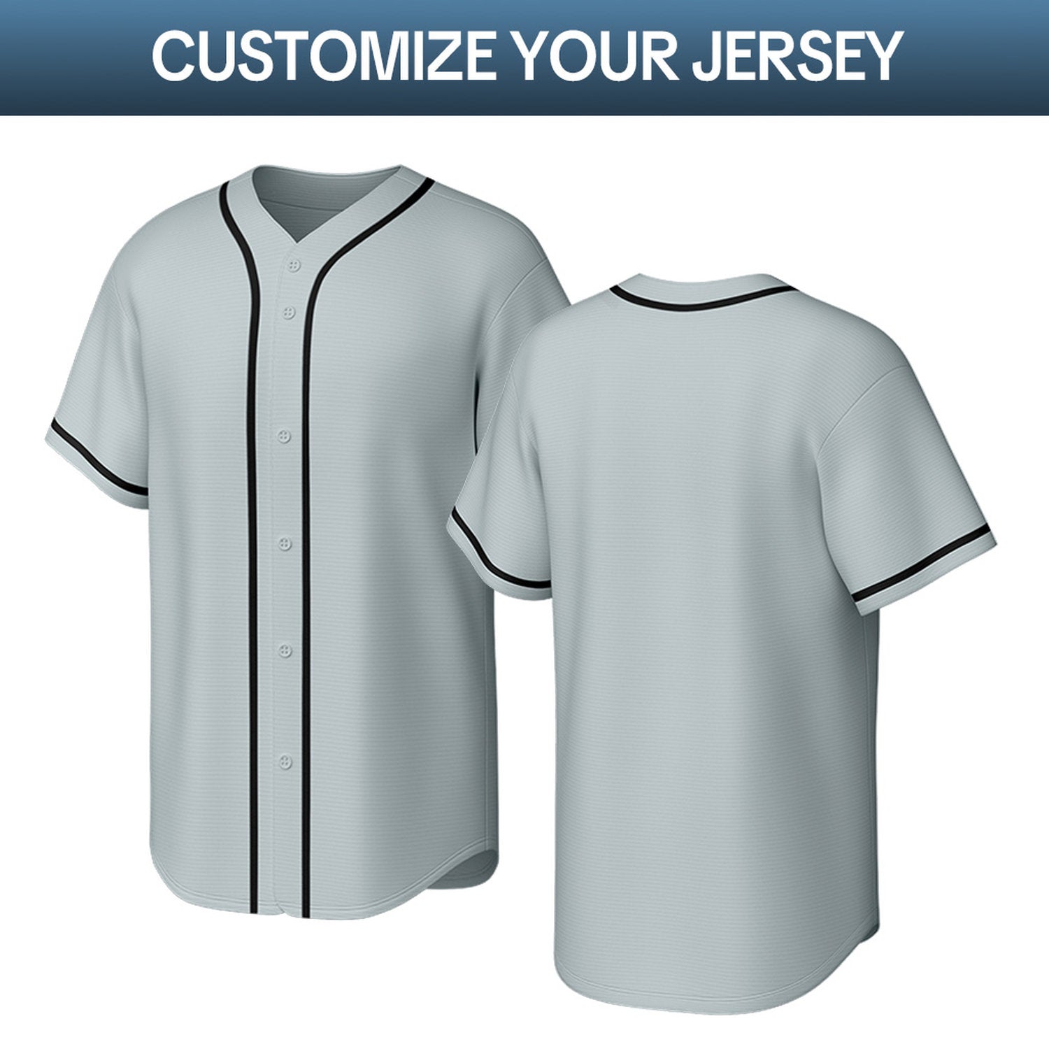 Custom Light Gray Red & Black Personalized Baseball Jersey | Team Sports Uniform | Vosoli