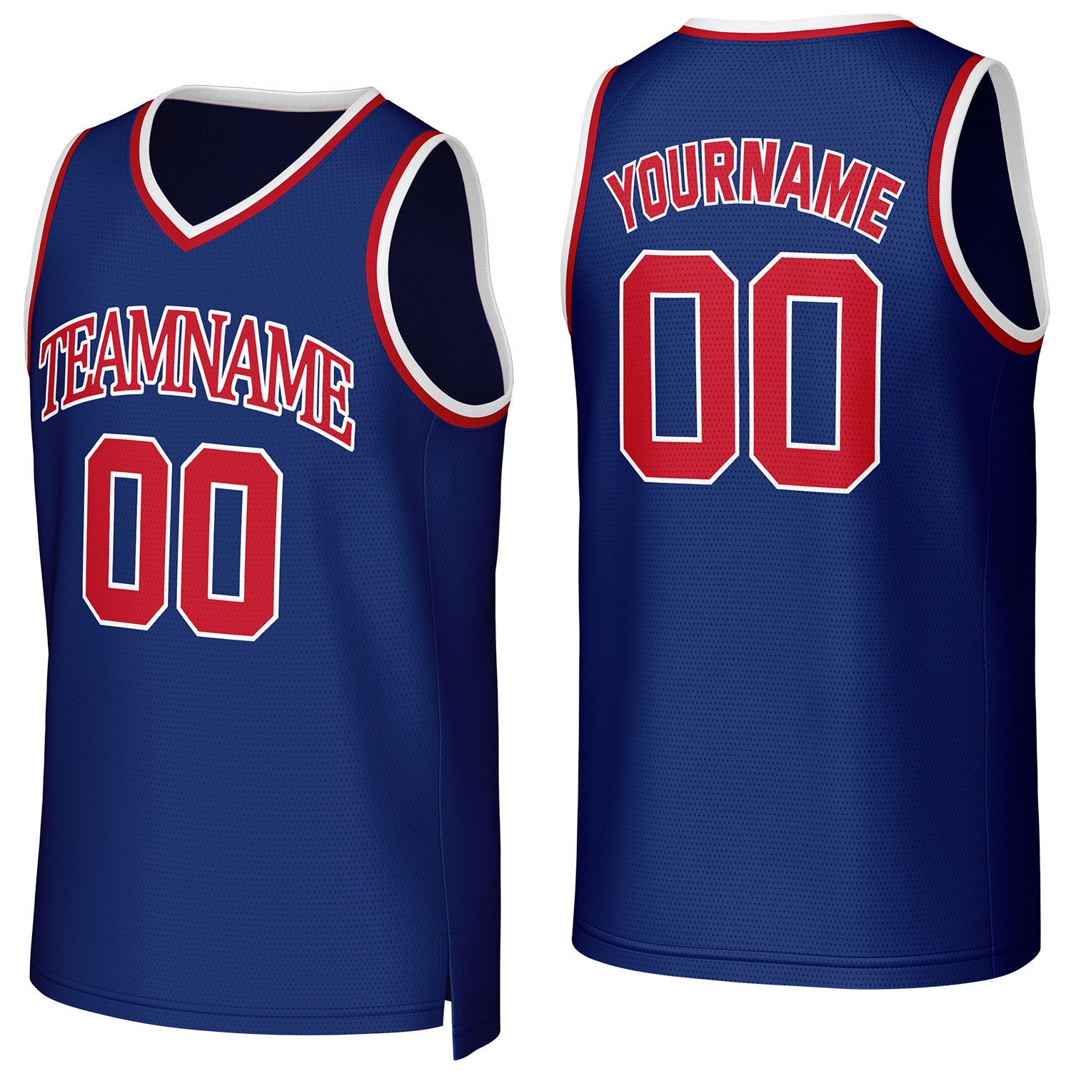 Custom navy blue basketball jersey with logo, personalized name & number, team uniform for men women youth game practice - Vosoli
