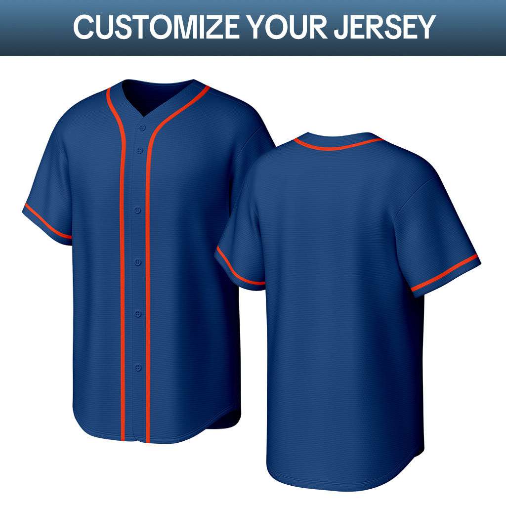 Custom Navy Stitched Baseball Jersey | Personalized Name & Number | Team Uniform