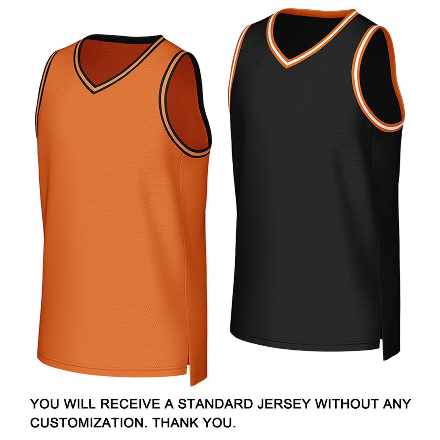 Custom Orange & Black Reversible Basketball Jersey | Personalized Team Uniform