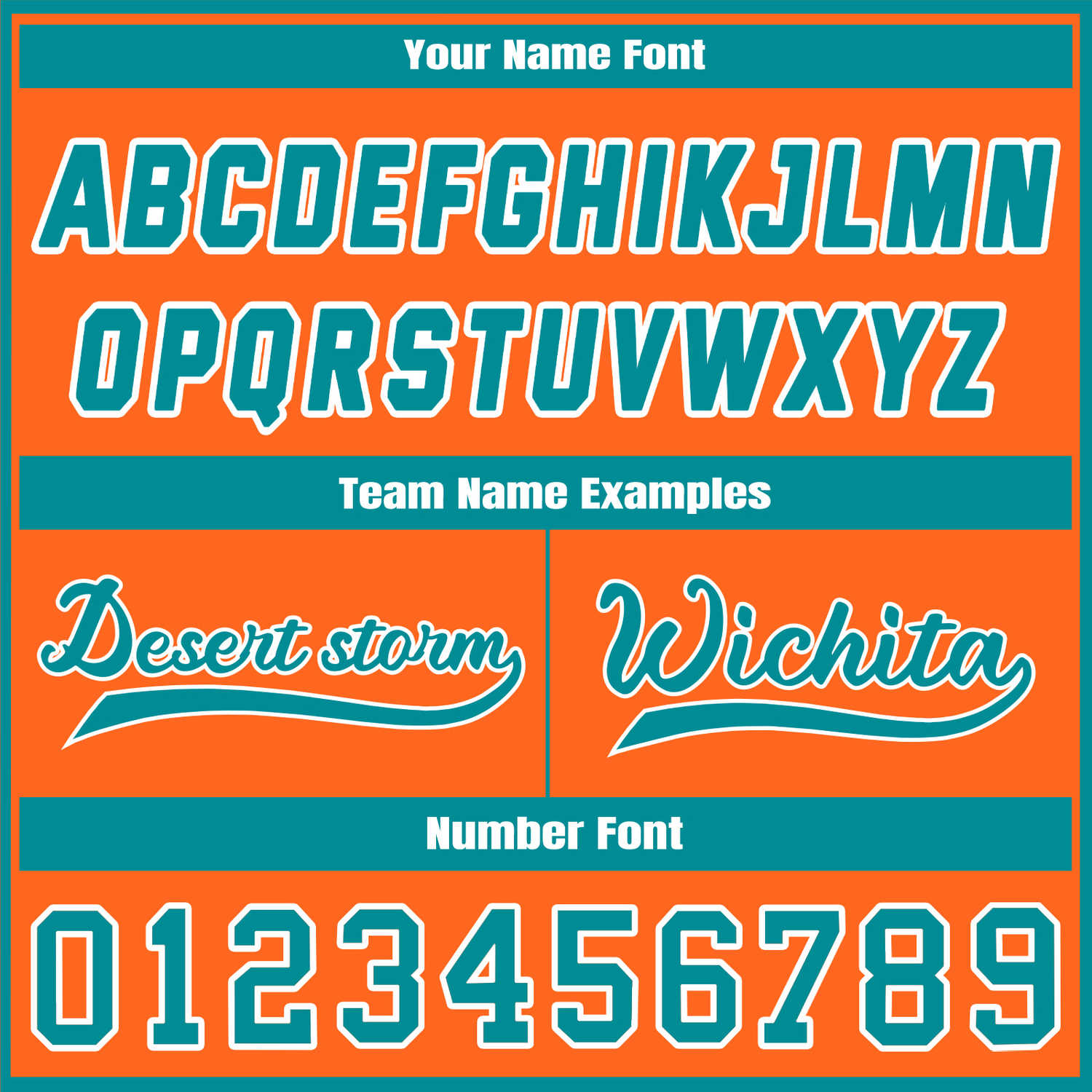 Custom Orange & Teal Contrast Sleeve Varsity Baseball Jacket | Personalized Team Name & Number