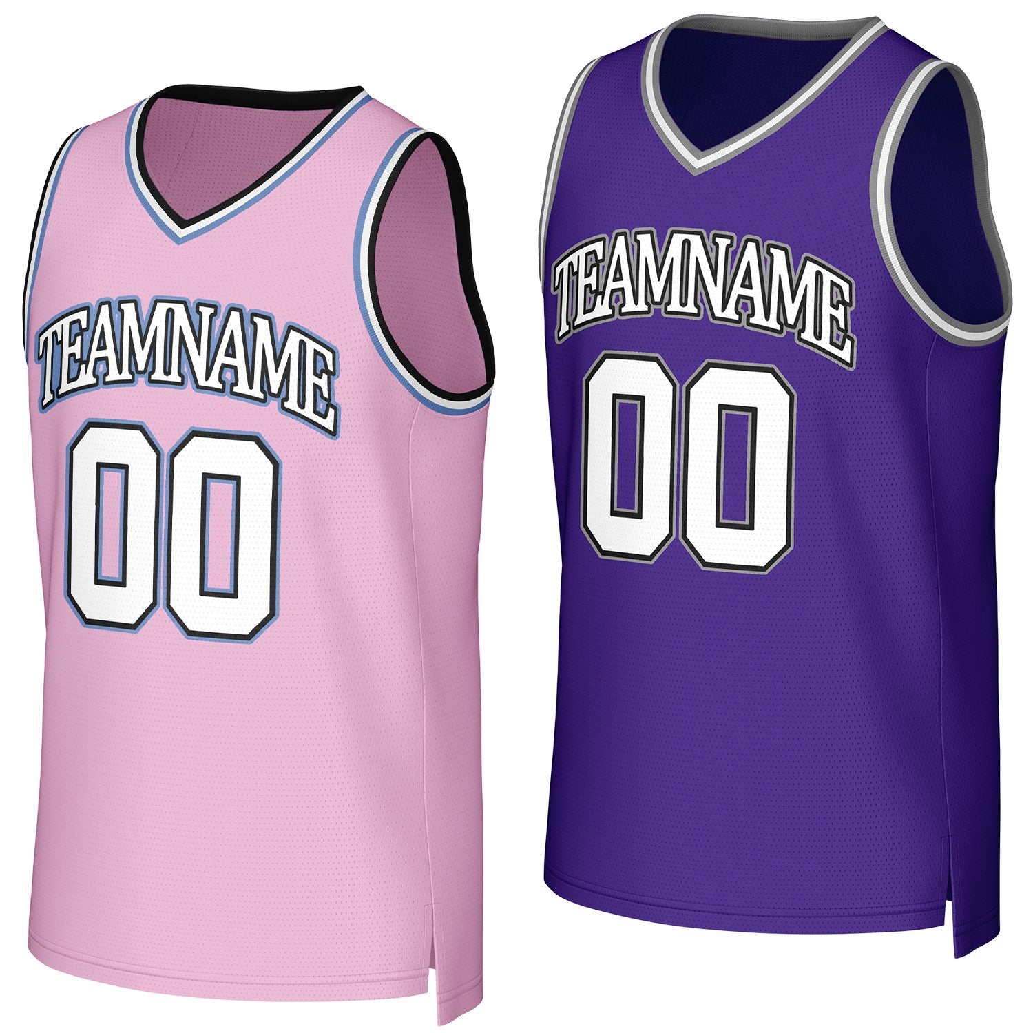 Custom Pink & Purple Reversible Basketball Jersey | Personalized Team Uniform