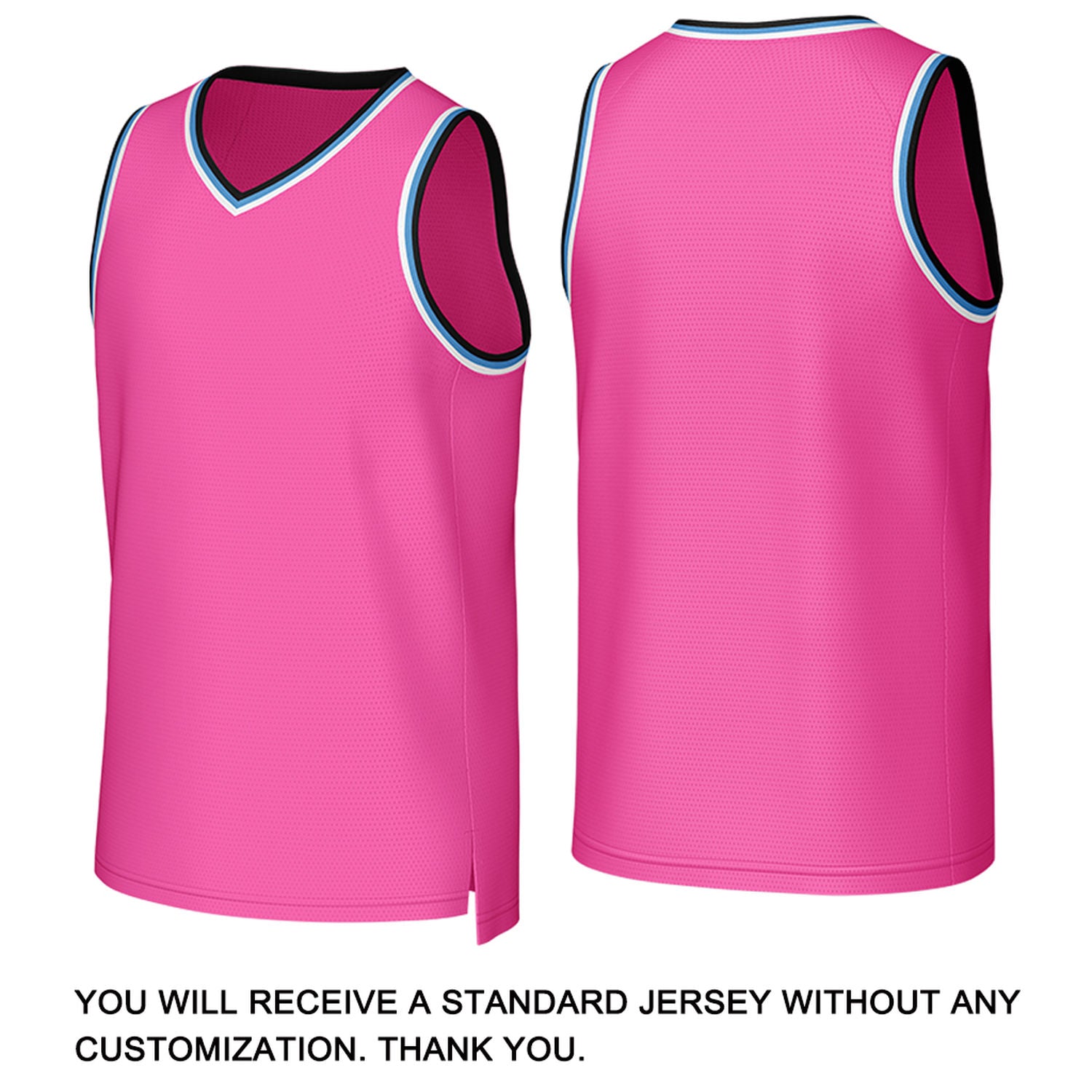 Custom Pink & White Mesh Basketball Jersey | Personalized Name & Number Team Uniform