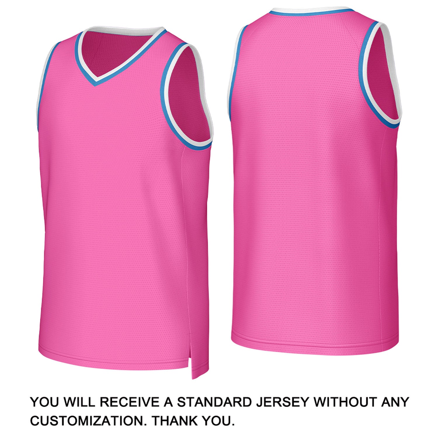 Custom Pink & White Basketball Jersey | Personalized Name & Number Team Uniform