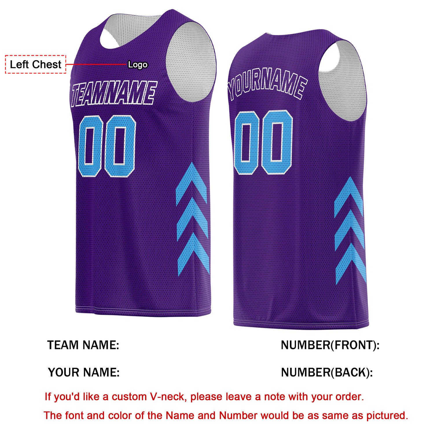 Custom Purple & Turquoise Basketball Jersey | Personalized Team Kit - Vosoli