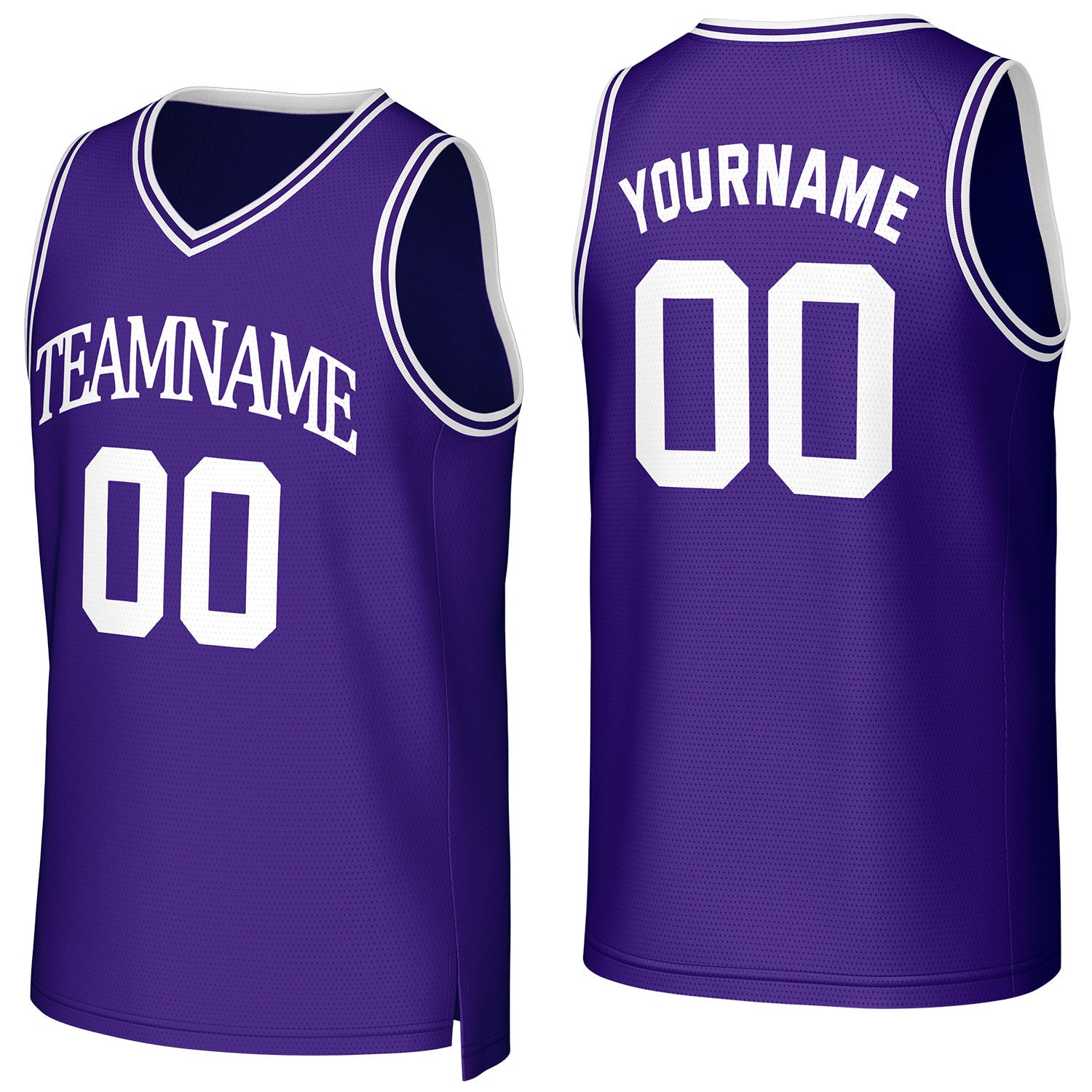 Custom purple basketball jersey with logo, personalized name & number, team uniform for men women youth game practice - Vosoli