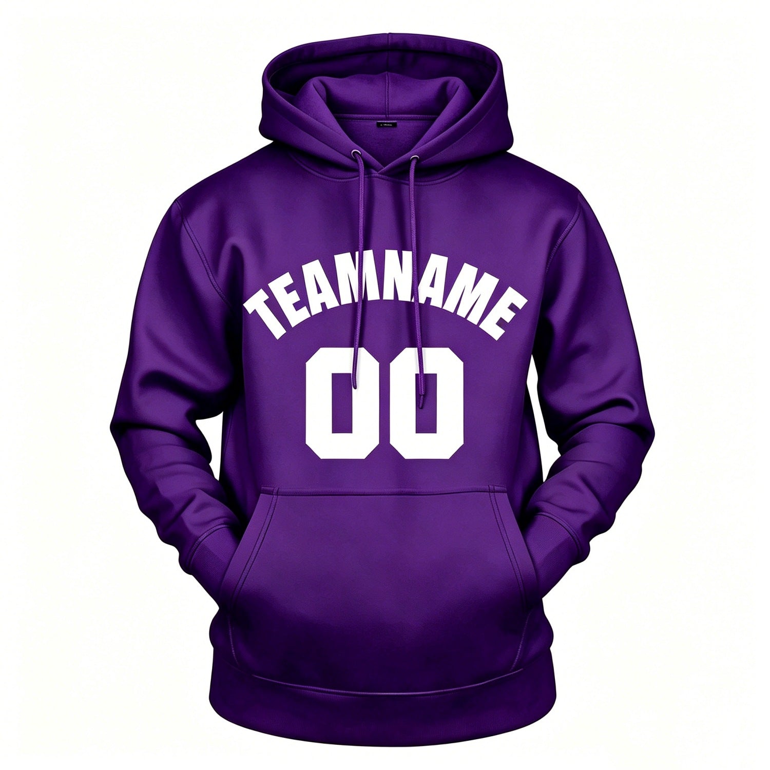 Custom Purple & White Hoodie | Personalized Name & Number Sports Pullover | Vosoli